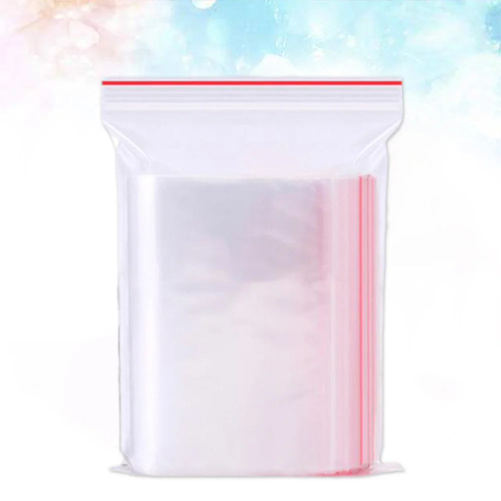 

100pcs Clear Sealing Bags Zip Bags Reclosable Poly Bags Resealable Storage Bag for Jewelry Snacks Cookie