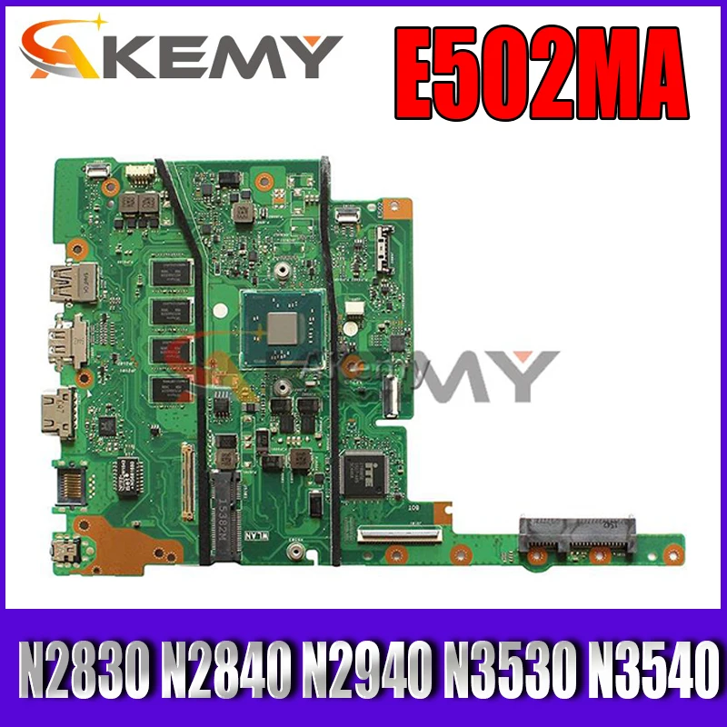 Материнская плата E502MA для ноутбука ASUS E50MS материнская 2 ГБ 4 ОЗУ N2830 N2840 N2940 N3530 N3540