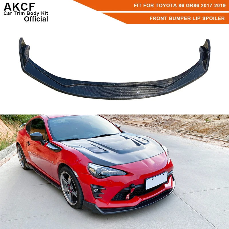 

Спойлер для переднего бампера из углеродного волокна для Toyota 86 GT86 2017-2019 FRP, сплиттер для переднего бампера, комплект для кузова