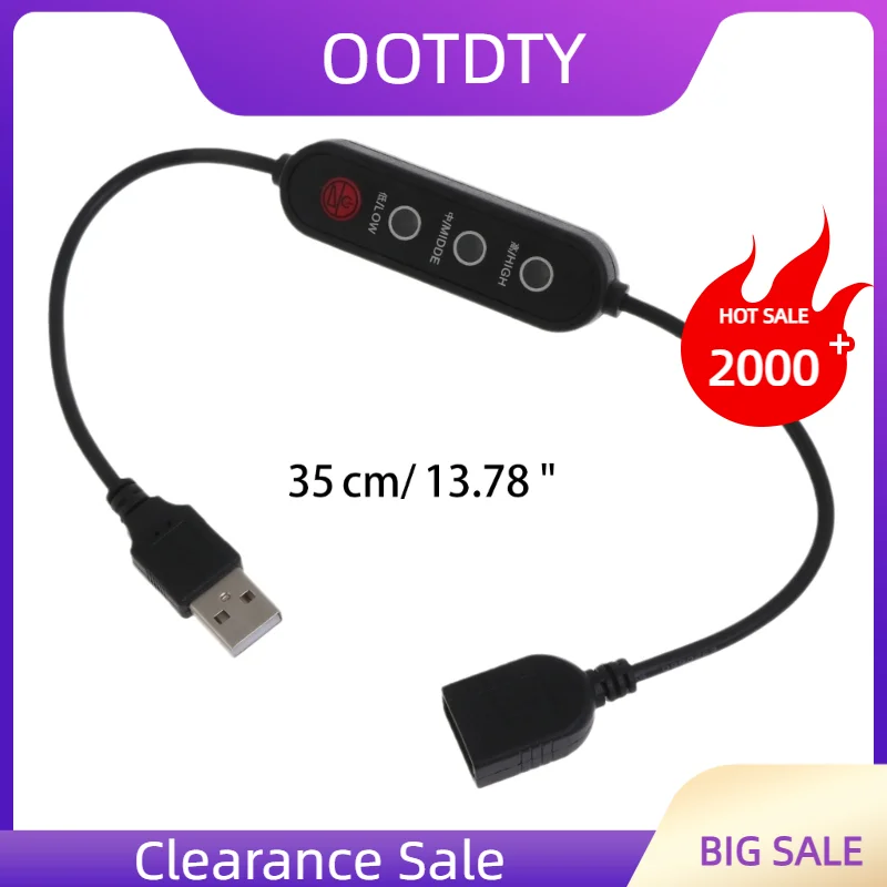 

Кабель USB 2,0 с 3 Проводами для регулировки скорости, удлинители для охлаждающего вентилятора, удлинители для проводов, трехступенчатые регул...