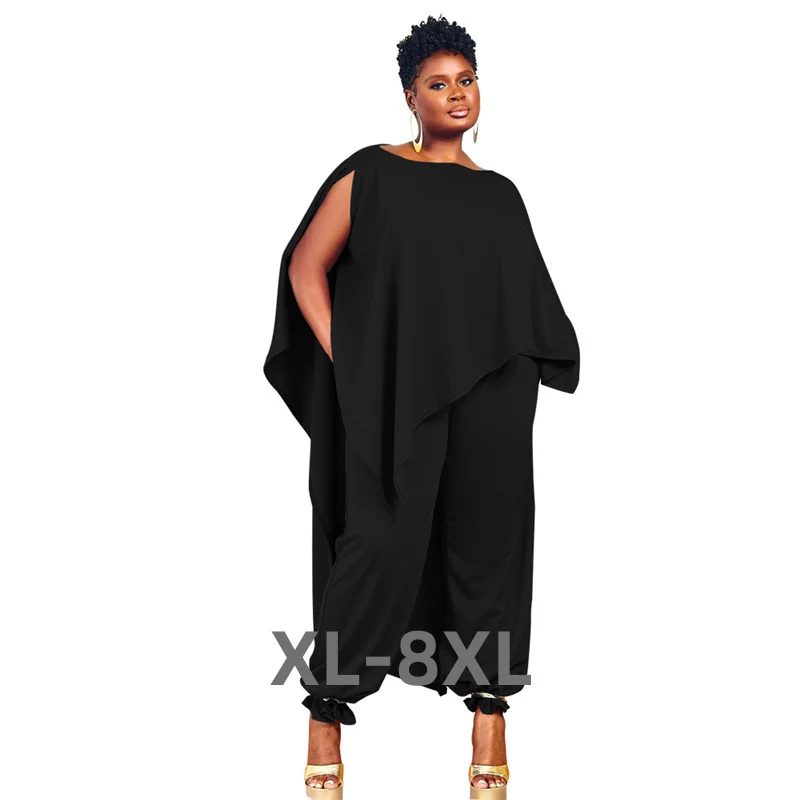 Plus Size Women Clothing Two Piece Set Loose Top and Pants Loungewear Sets Streetwear Jogging Outfit Dro 3xl 4xl 5xl 6xl