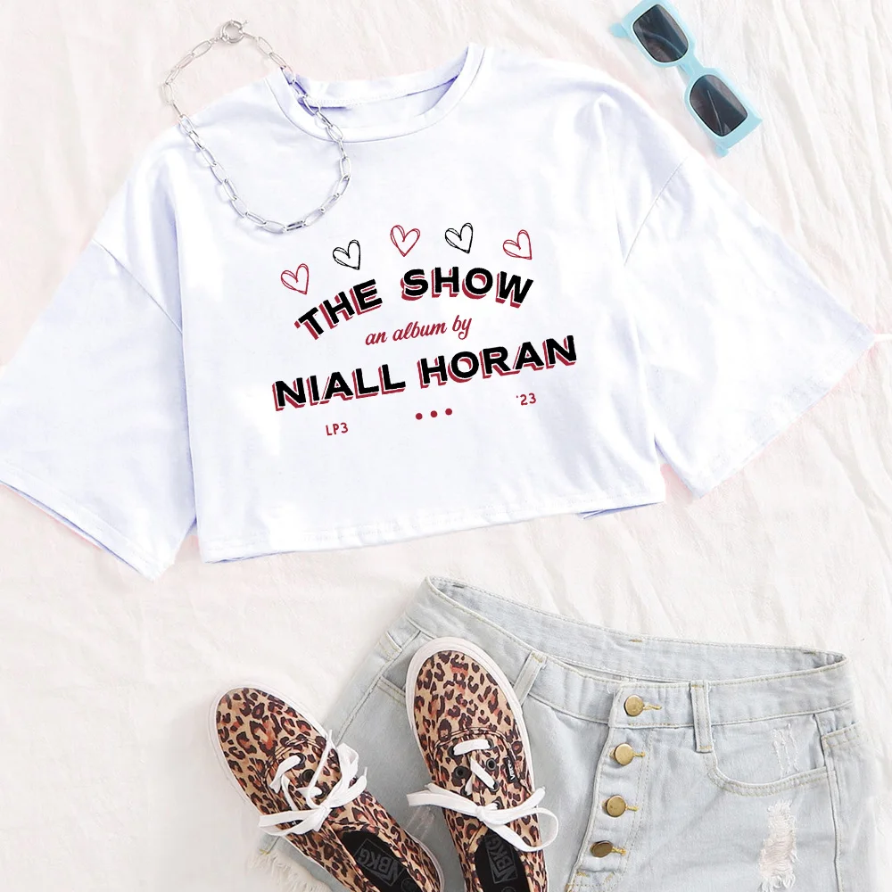 Женская футболка Niall Horan The Show Live on Tour Короткие топы с круглым вырезом и короткими