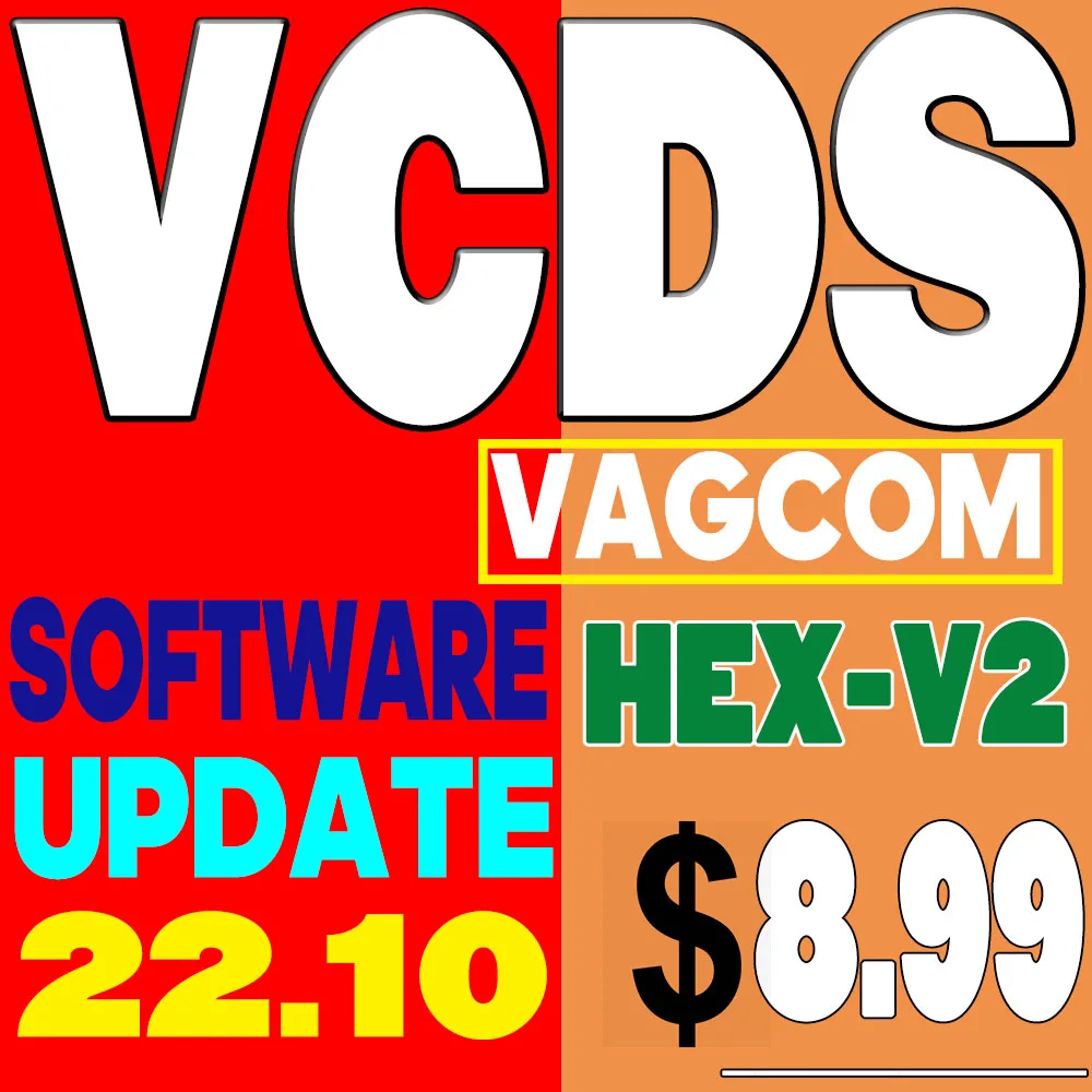 UPDATE SOFTWARE VAG COM OBD2 Scanner HEX V2 Autocom VCDS USB Interface FOR VW AUDI Skoda Seat Unlimited VINs English Atmega162