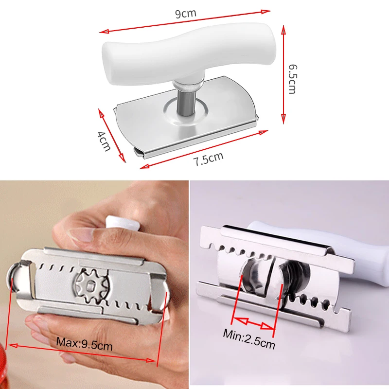adjustable multi function bottle cap opener stainless steel lids off jar opener labor saving screw can opener for kitchen gadget free global shipping