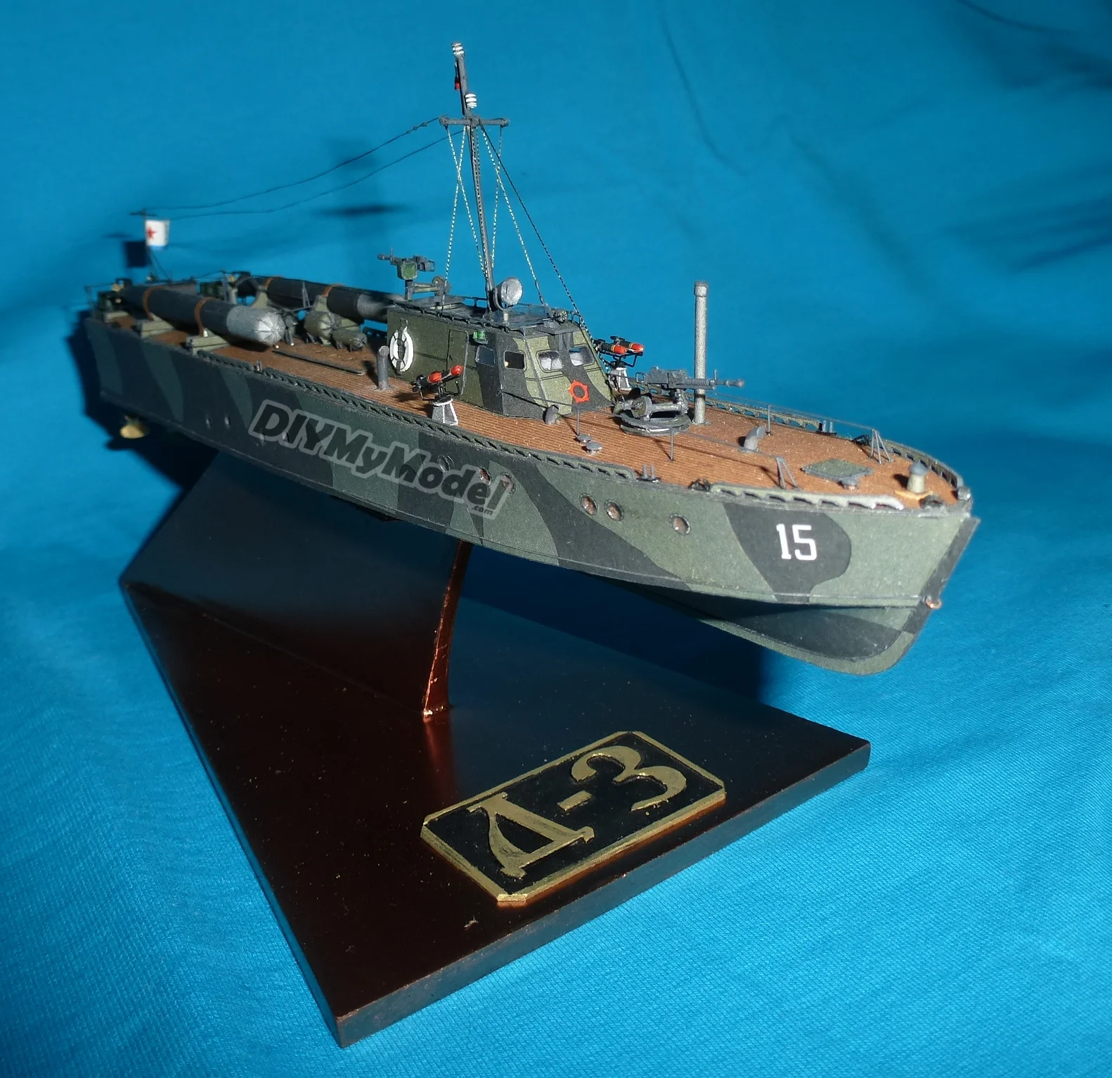 

DIYMyModeI Soviet D-3 torpedo boat DIY Handcraft Paper Model Kit Handmade Toy Puzzles Gift Movie prop