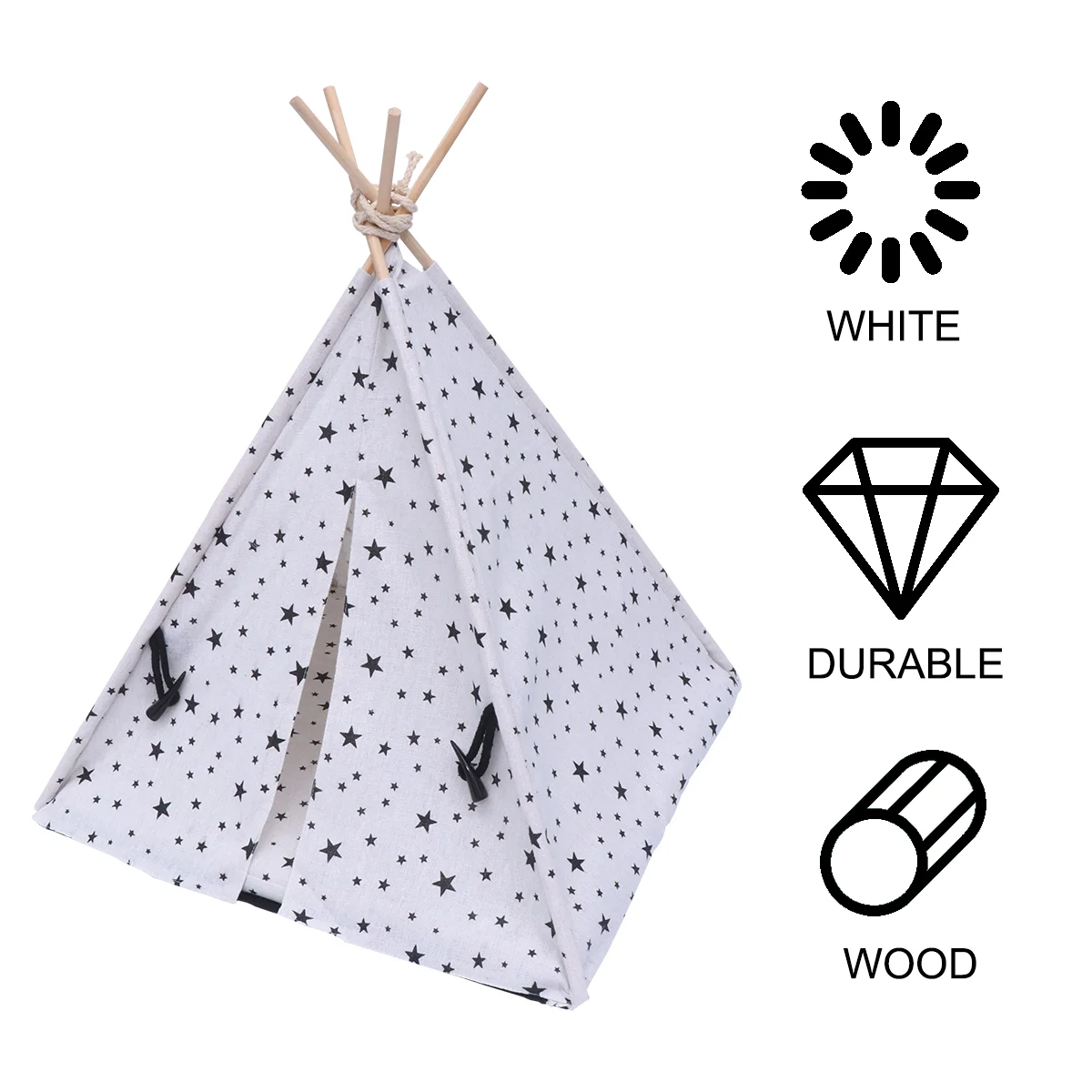 

Dog Pet Tent Teepee Cat Bed House Dogs Indoor Puppy Breathable Tents Beds Cage Portable Cave Cats Houses Outdoor Cushion Kennel
