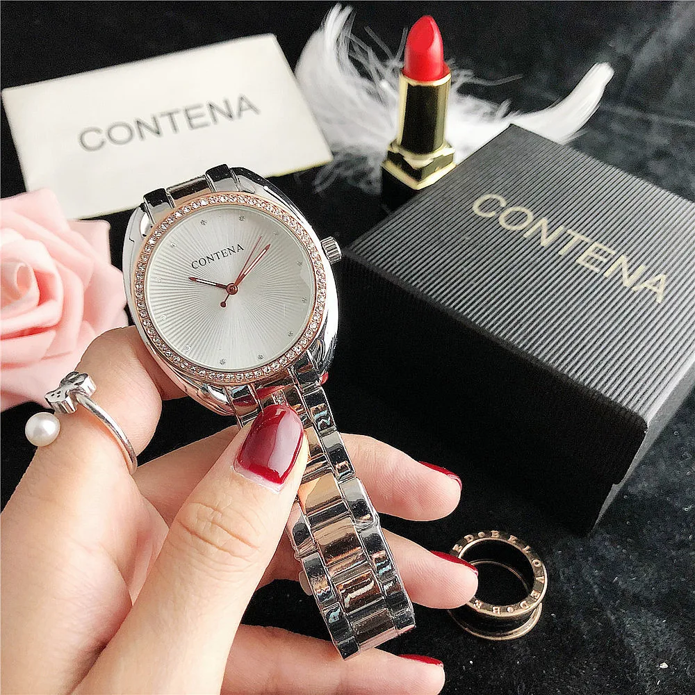 Relogio Feminino New Crystal Diamond watch luxury silver women's watch Fashion women's watch All Steel watch Clock Saat 2023