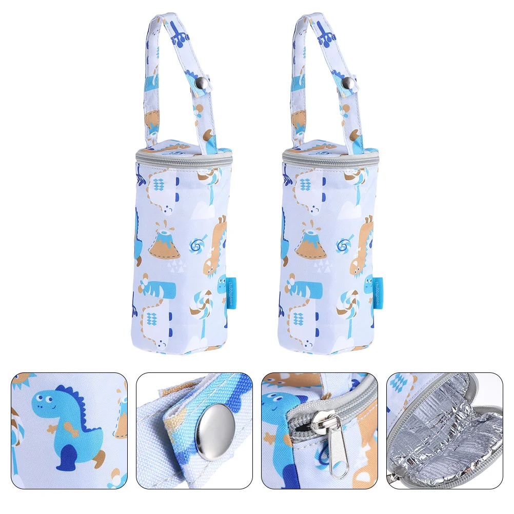 

2pcs Bottle Thermal Bag Bottle Pouch Stroller Hanging Baby Bottle Bags
