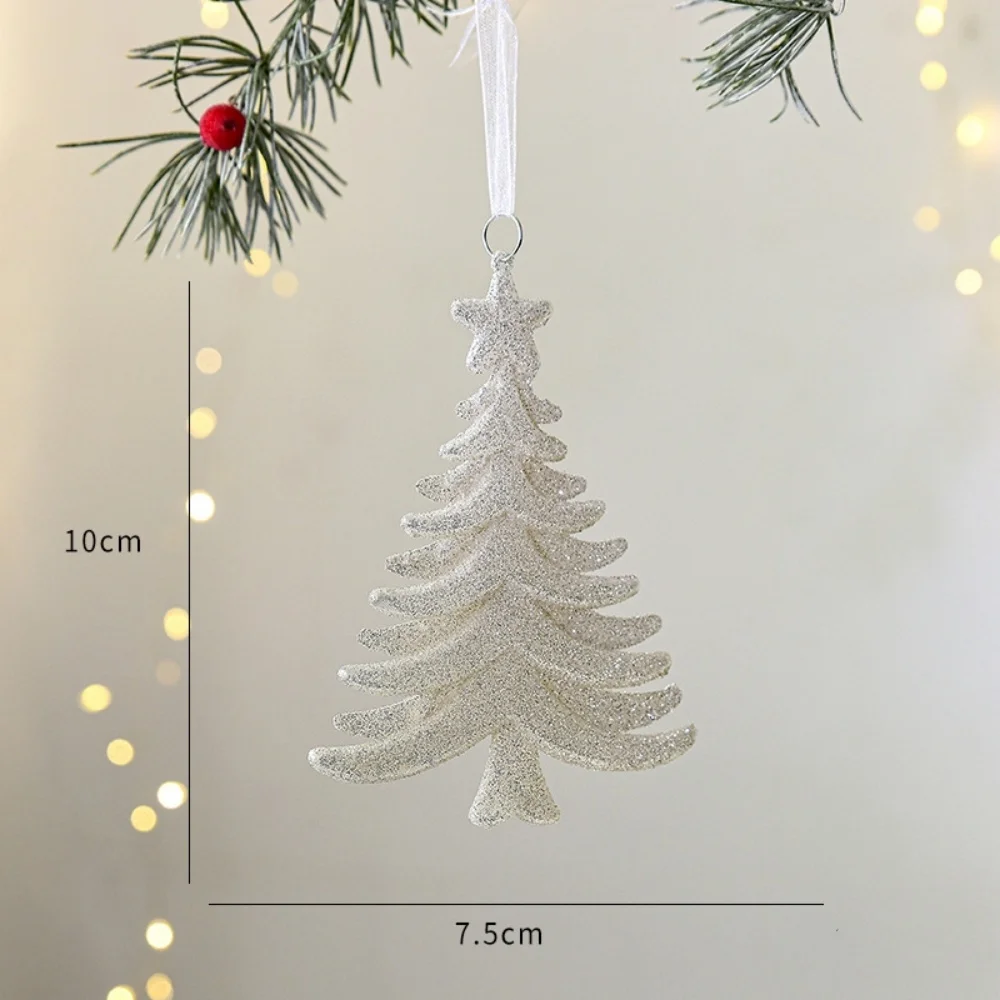 Украшения для рождественской елки белые подвесные елочные украшения сверкающие