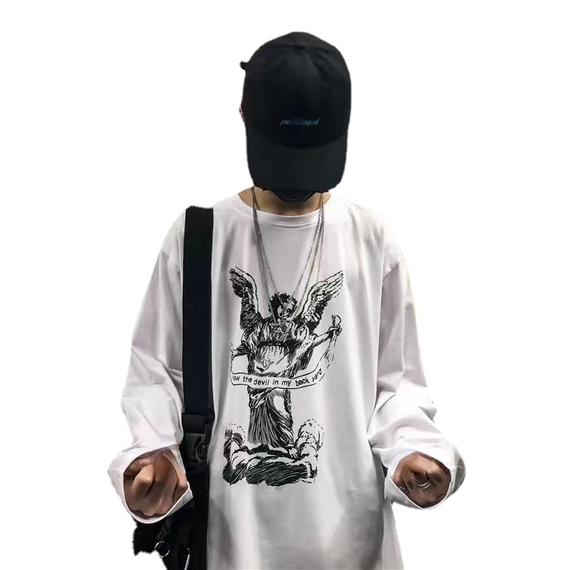 Футболка с коротким рукавом для мужчин и женщин свободная рубашка в стиле темной