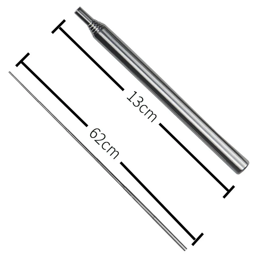 

Blower Tool Pocket Bellows Telescopic Fire Tube Collapsible Durable Easy To Blow Oxygen Extends To 48.5cm S/M/L Silver