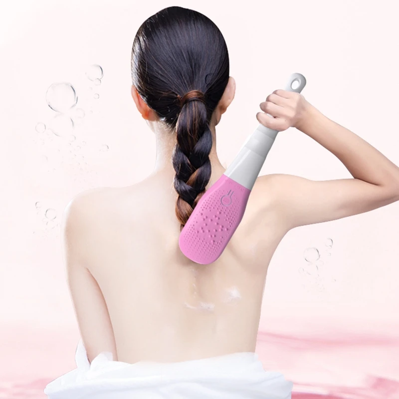 

Electric Bath Brush USB Charge Shower Brushes Long Handle Waterproof Massage Back Scrubber Clean Exfoliating Improve C1FF