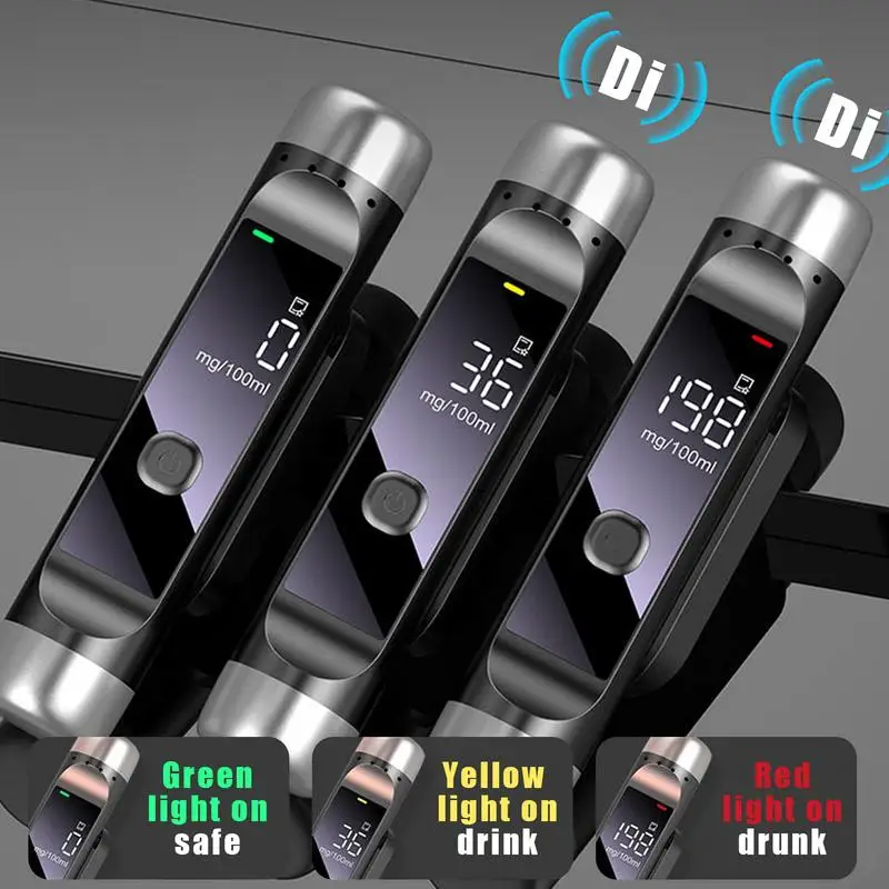 

Портативный тестер алкоголя, цифровой ЖК-дисплей, алкотестер для вождения автомобиля, детектор алкоголя с временной парковочной табличкой с номером