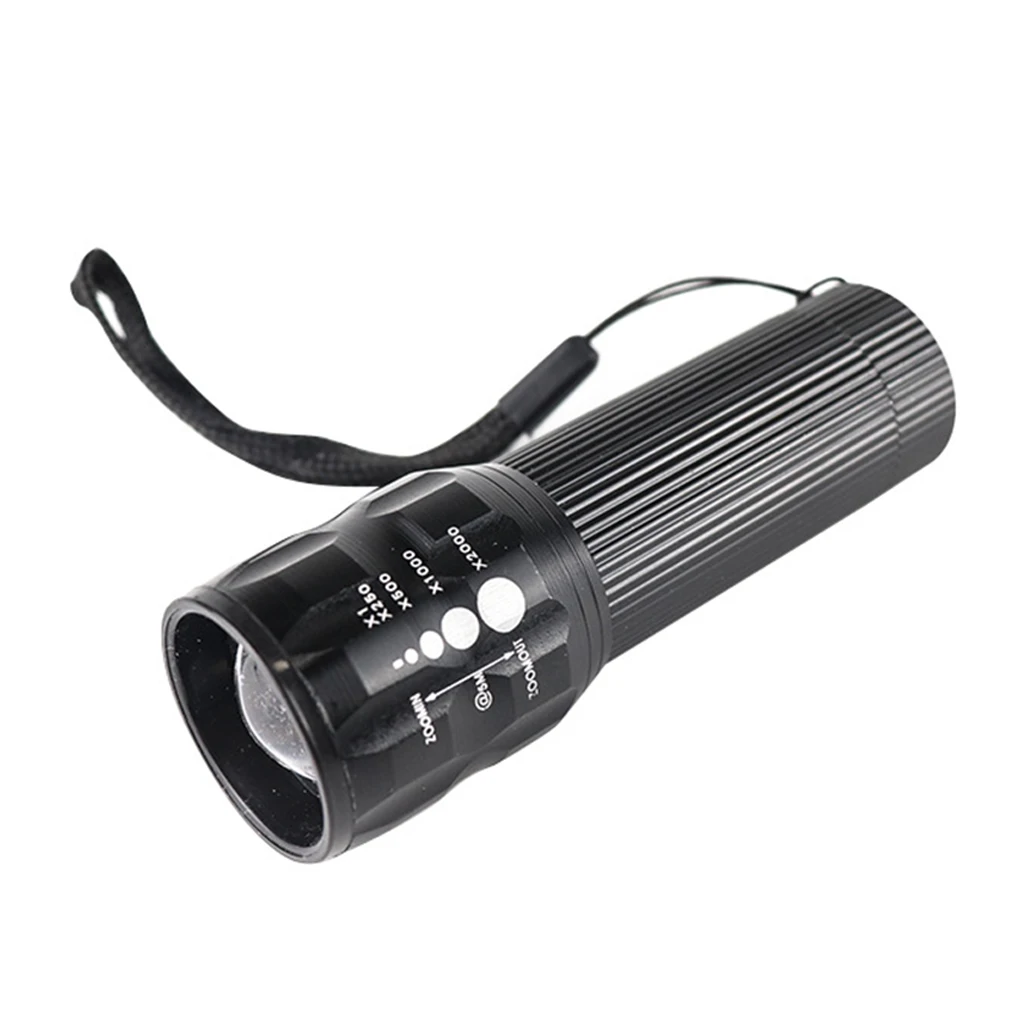 

Outdoor LED Flashlight Zoom Non-slip Handle Camping Handheld Light Torch Night Riding Lamp