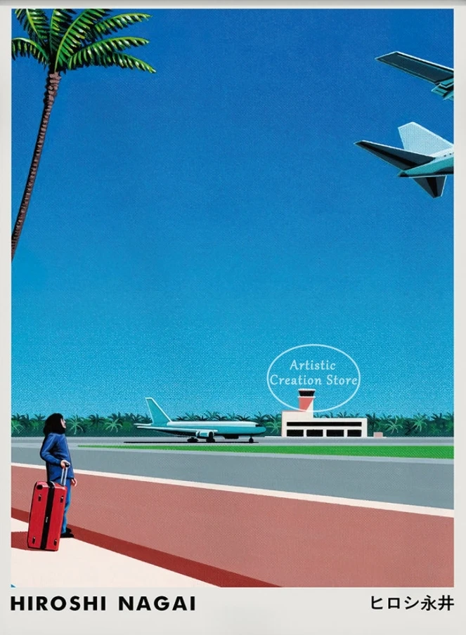 

Постер Vaporwave закат фиолетовый