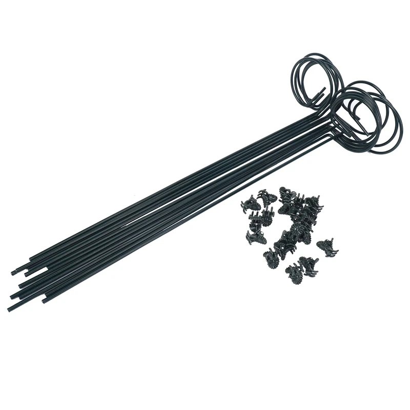 

12 Pieces Green Plant Support Stakes, 40 Cm/ 15.9 Inch Single Stem Plant Support With 20 Pieces Green Phalaenopsis Clip
