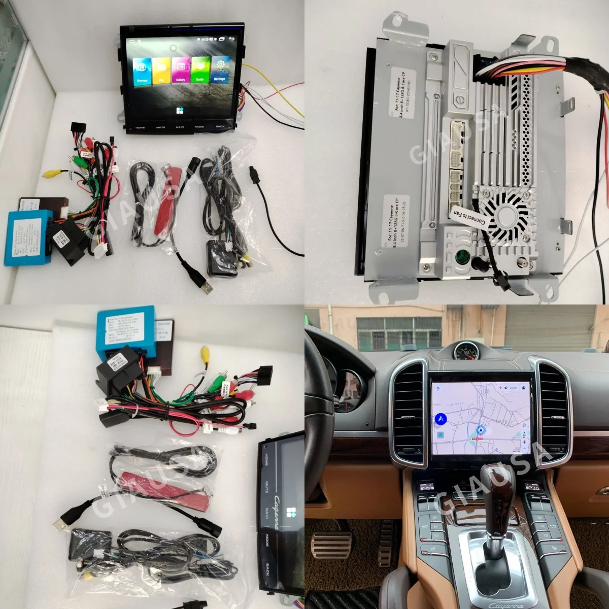 Original Style Dual System For Porsche Cayenne 2010-2016 GPS Navigation 8.4&quot Car Radio Carplay Android13 Auto Multimedia Display