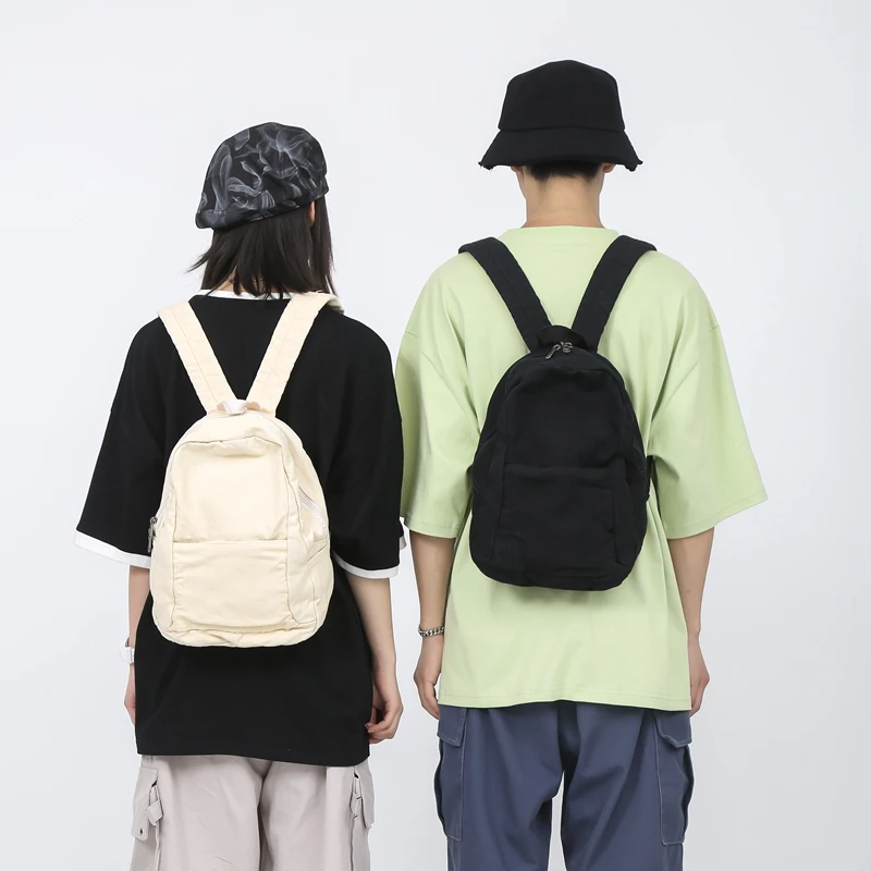

Small Canvas Unisex Casual Backpack Lady Book Bag Student For Teenage Girls Women Fashion Men Bags Young 2022 New Vintage