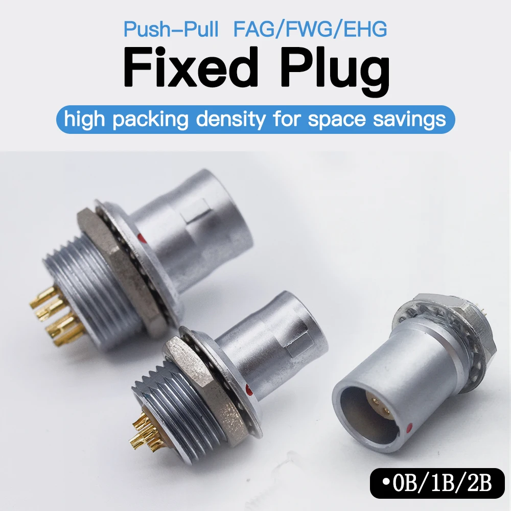 

FAG FWG EGH 0B 1B 2B 2 3 4 5 7 9 10 12 14 16 19 26Pin Fixed Plug Socket Protruding Shell Push-Pull self-latching Connector
