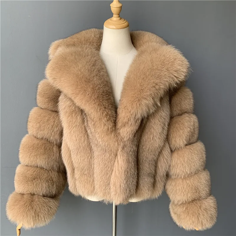 2022 New Faux Fur Coat Fashion Ladies Faux Fur Coat Streetwear Female New Style Faux Fox Fur Coat Women's Short Female Tops