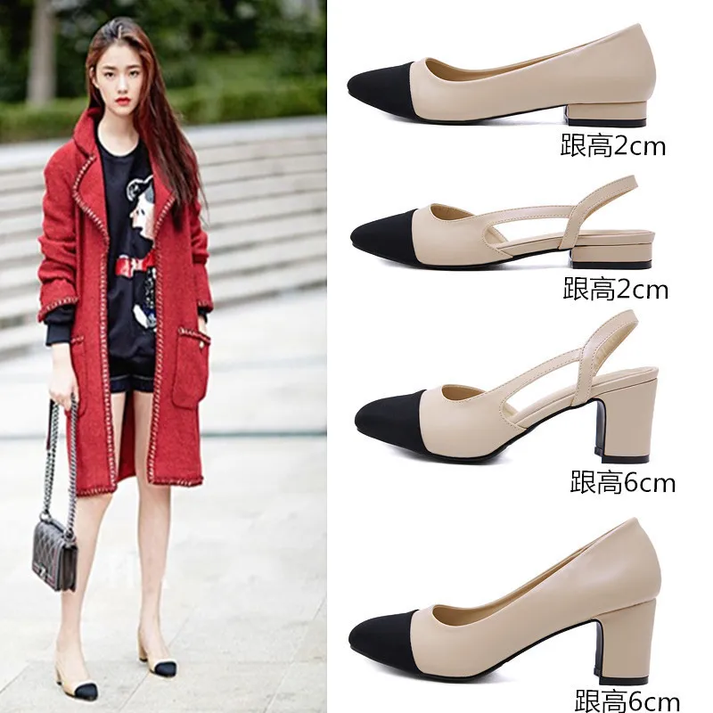 Nubuck Cowhide Out Sandals Mid Heel Summer Slip-on Buckle Ladies Shoes Artificial Open Toe Casual Wedding Pumps Women Sandalias