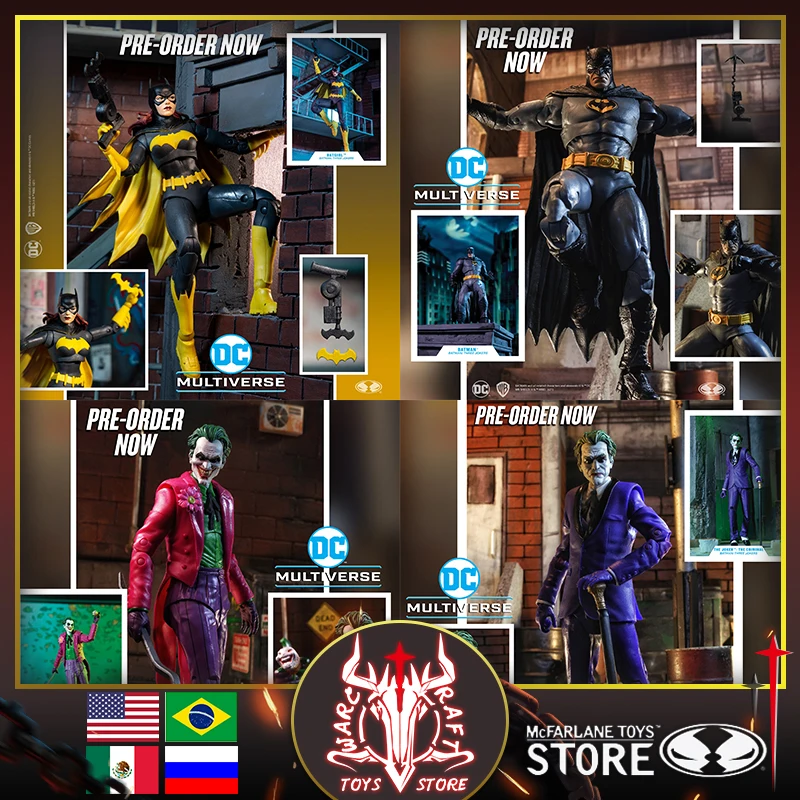 

McFarlane Toys 3 Joker Comic Book Series Batgirl The Joker of Extermination Classic Crime Joker DC Multiverse 7″ Action Figure