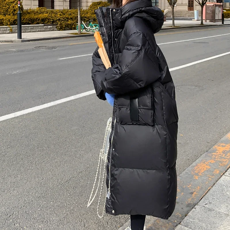 EVNISI осень-зима женское повседневное пуховое пальто с карманами на пуговицах