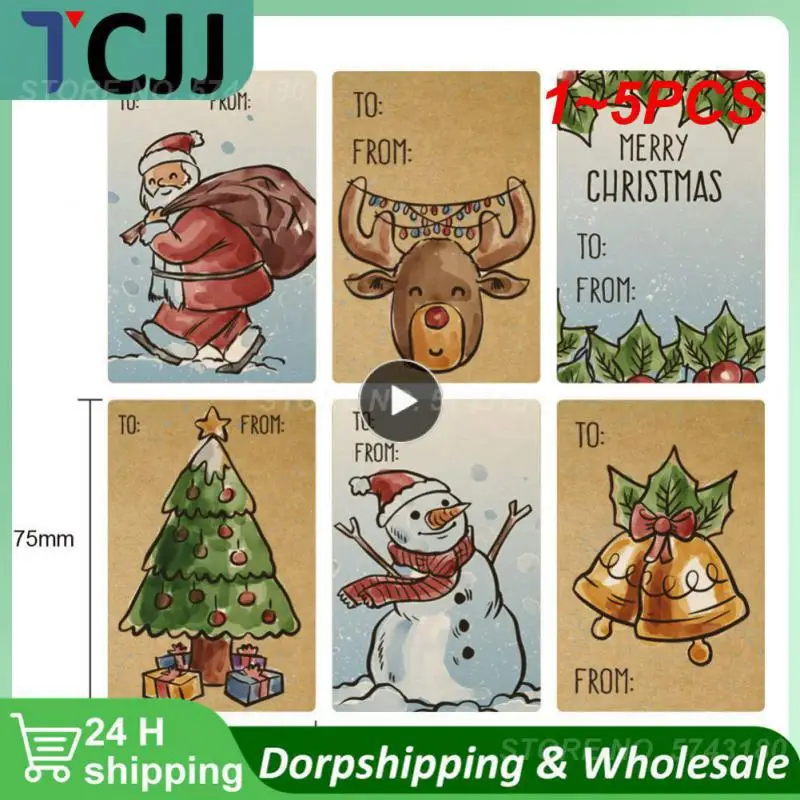 

1 ~ 5 шт. рождественские наклейки в виде снеговика, наклейки, украшения из бумаги, наклейки, канцелярские принадлежности
