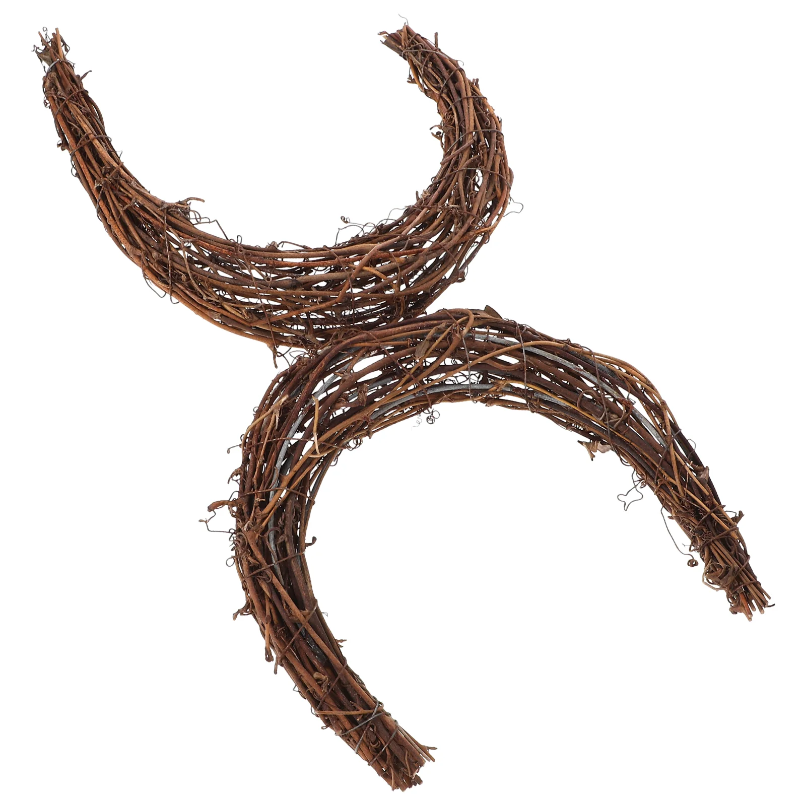 Венок в форме Луны ротанговая гирлянда на дверь кольца сделай сам для