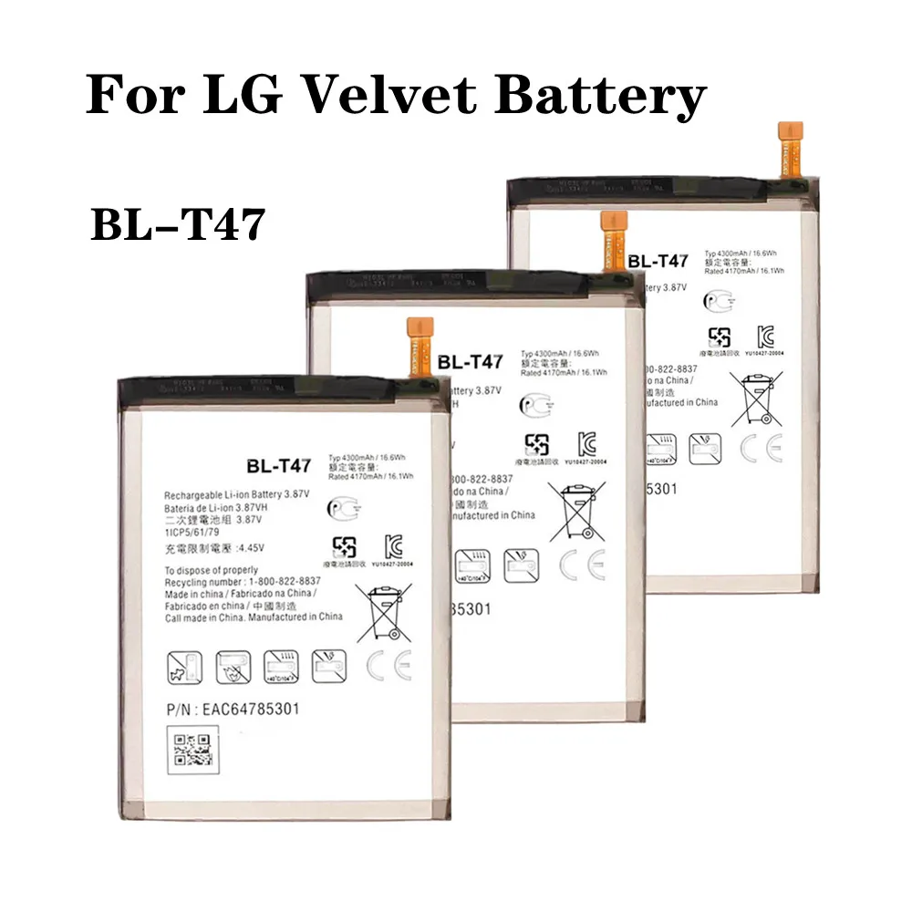 

New 4300mAh BLT47 BL-T47 Battery For LG Velvet LMG900TM BL T47 Phone Battery