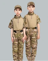 kids camo army military uniform tactical bdu combat shirt pants set children camouflage outdoor training hunting clothes suit
