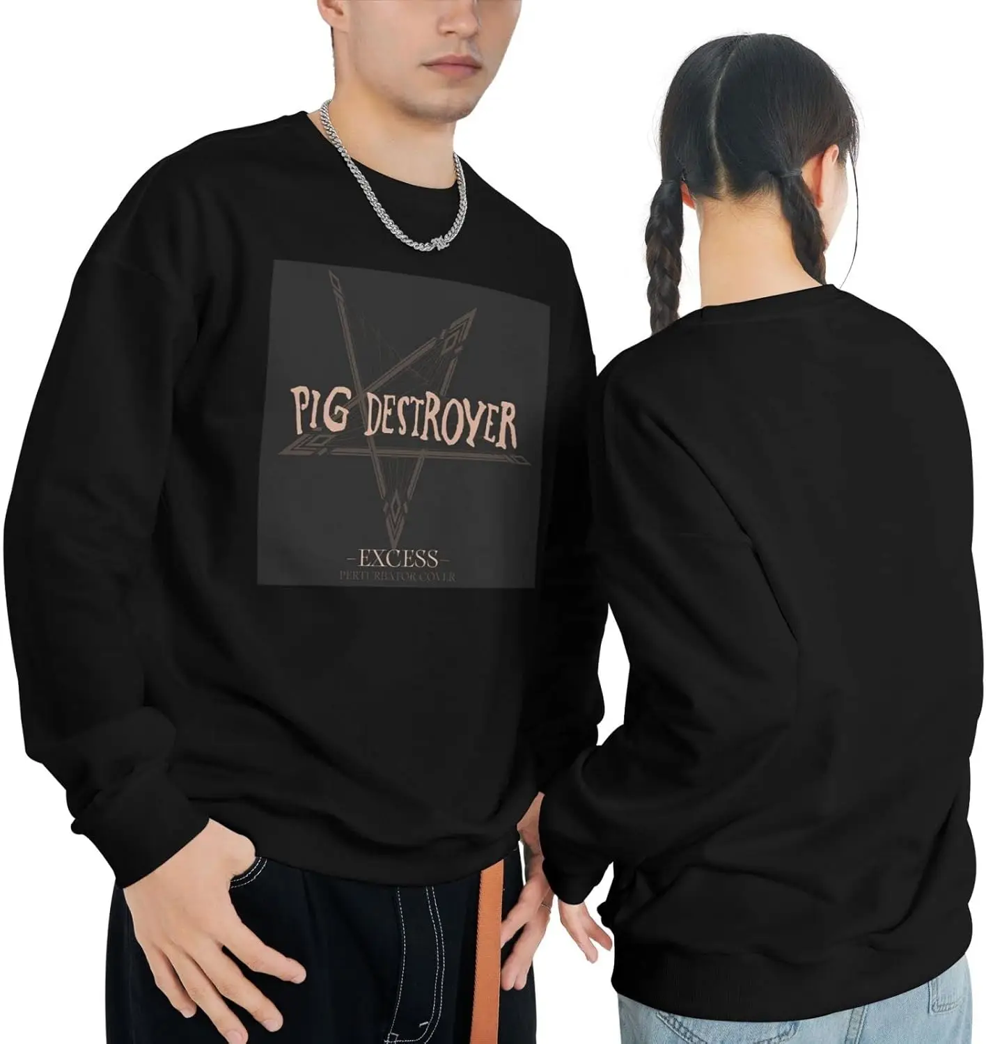 Толстовка Мужская/Женская с длинным рукавом и круглым вырезом