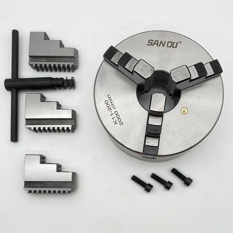 

Sanou Brand 3 jaw lathe chuck 200 mm universal self-centering chuck K11-200 for bench lathe C6246