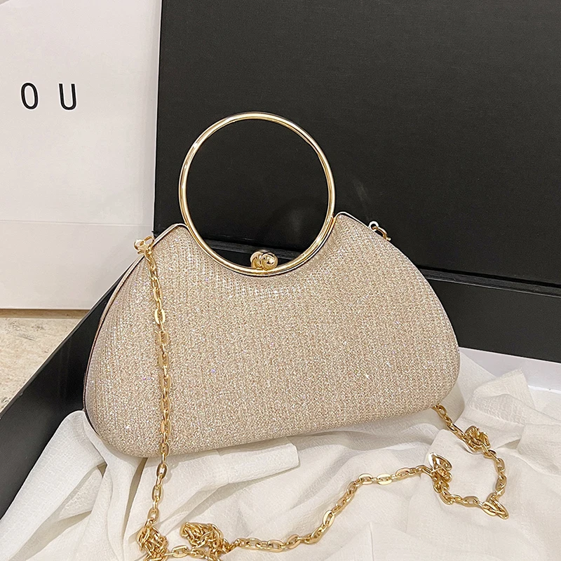 Модная вечерняя сумка с цепочкой женская через плечо для столовой маленькая в