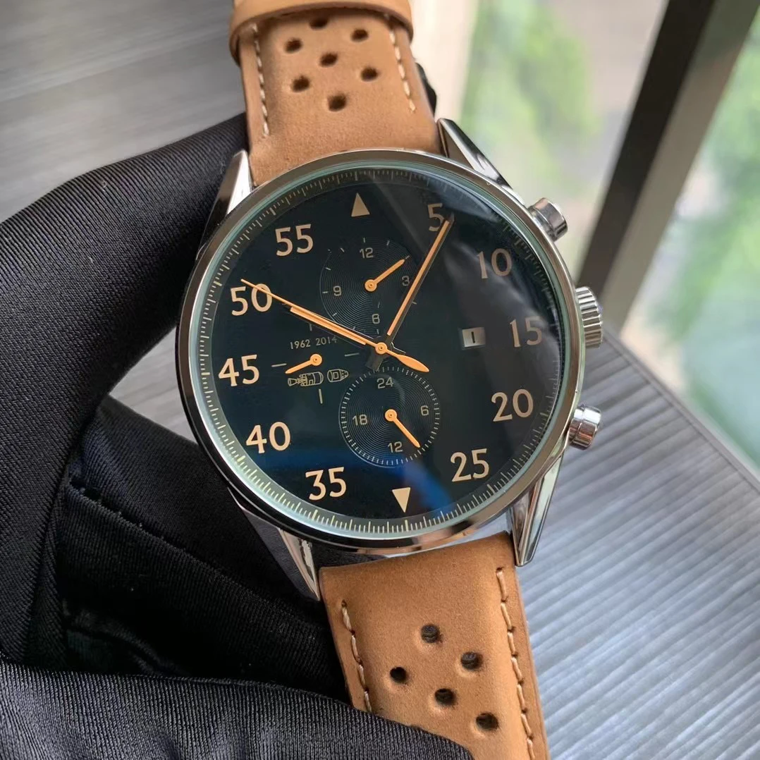 

mens mechanical watch automatic black leather