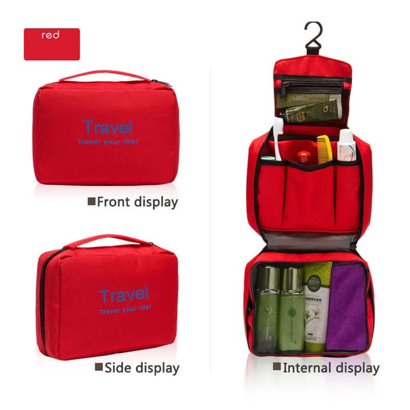 

Toiletries Storage Bag Hook Cosmetic Bags Women Men Travel Makeup Pouch Waterproof Ladies Neceser Make Up Organizer Beauty Bag