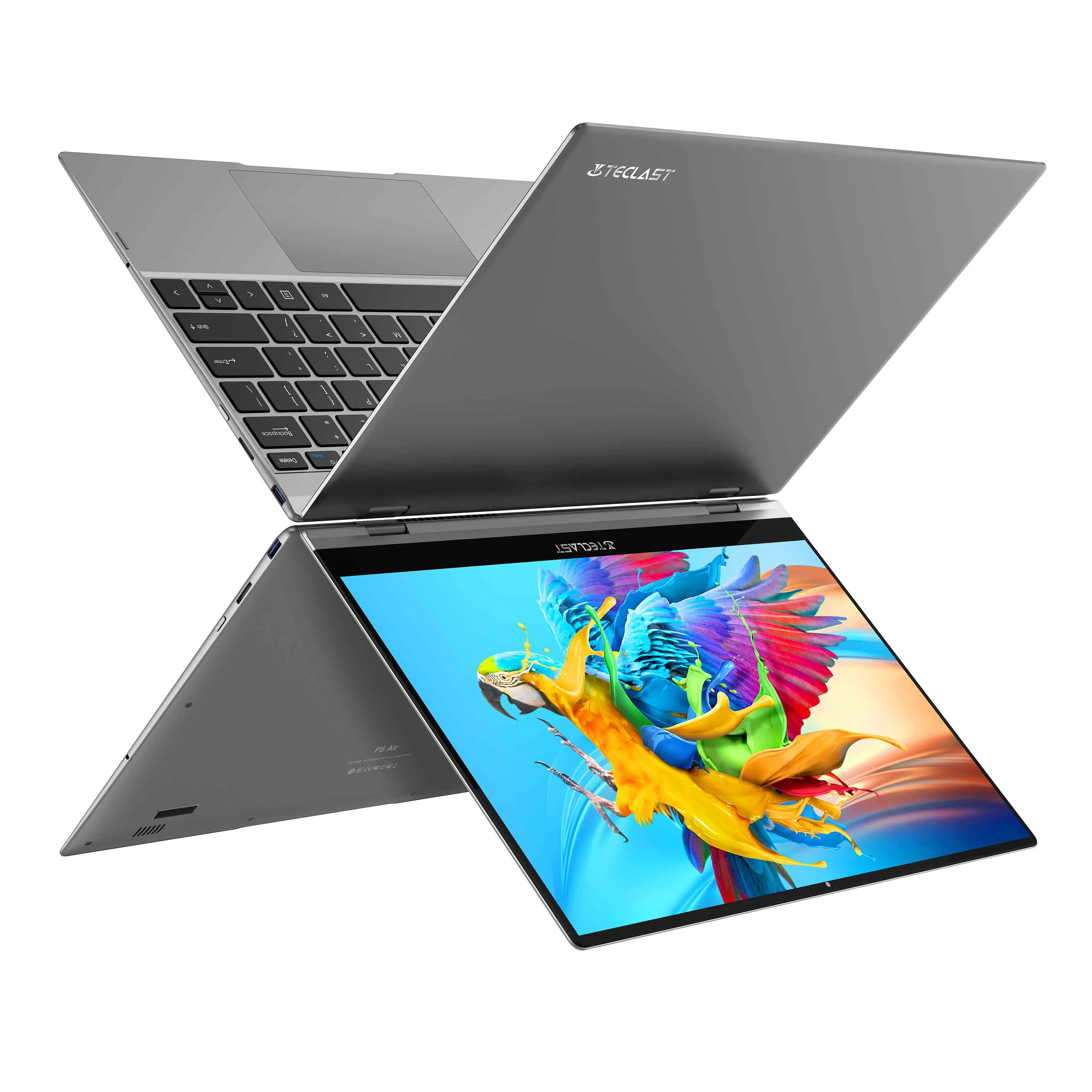 

Teclast F6 Air Laptop 13.3 inch 360° Rotating Touch Screen Intel N4100 Quad-Core 8GB LPDDR4 RAM 256GB SSD 41.8Wh Battery