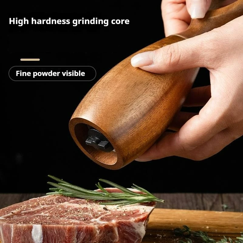 Ручная мельница для перца 7 дюймов деревянная регулируемая грубой бытовая