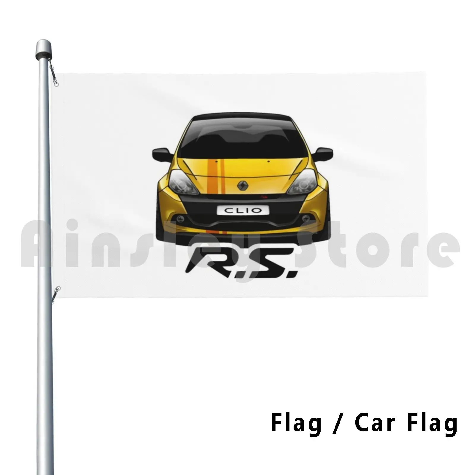 Clio Rs 3 дизайн 2020 Открытый Декор флаг автомобиль Clio3 спортивный 2021