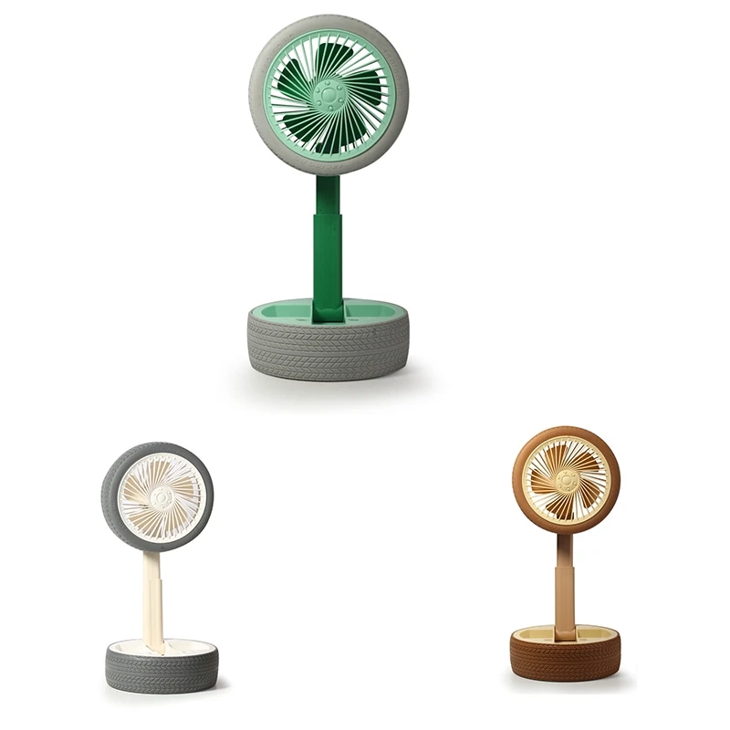 

EAS-Table Lamp With Fan USB Smart Remote Control Light Mini Folding Retractable Fan Light Home Night Light Fan