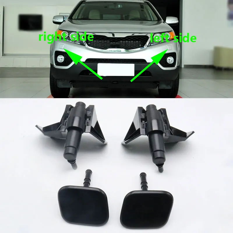 

For KIA Sorento 2009 2010 2011 2012 Auto Head Light Lamp Washer Spray Nozzle Jet Pump Actuator with Cover Cap