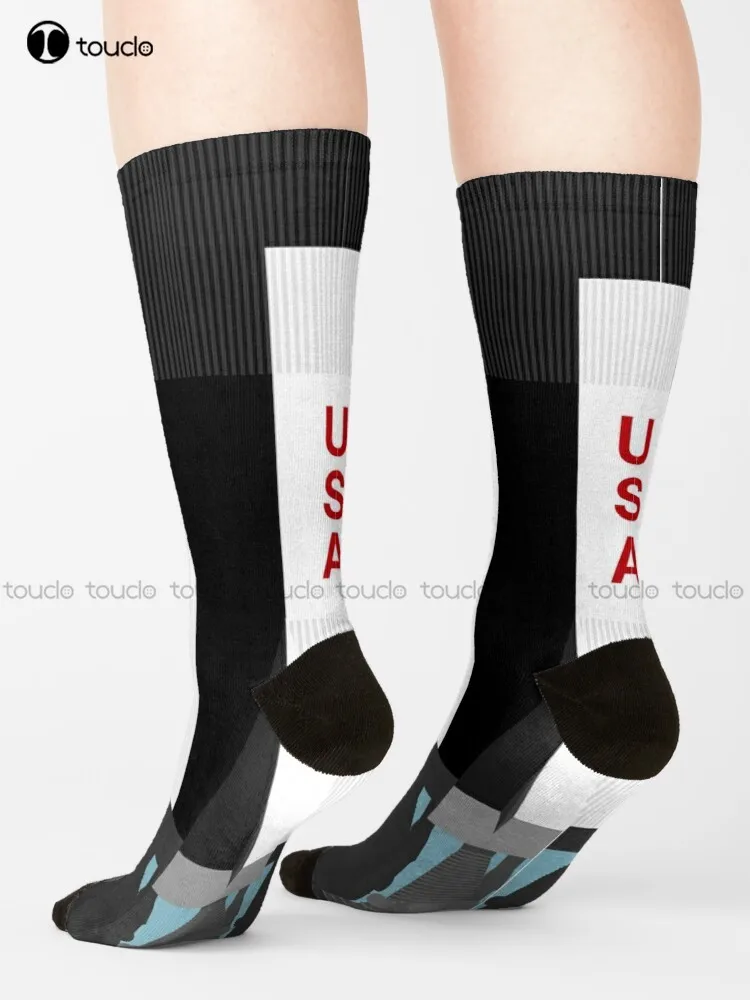 

Saturn V Socks Space Race Space Age (500F) Socks Red White And Blue Socks Design Happy Cute Socks Creative Funny Socks Gift Art
