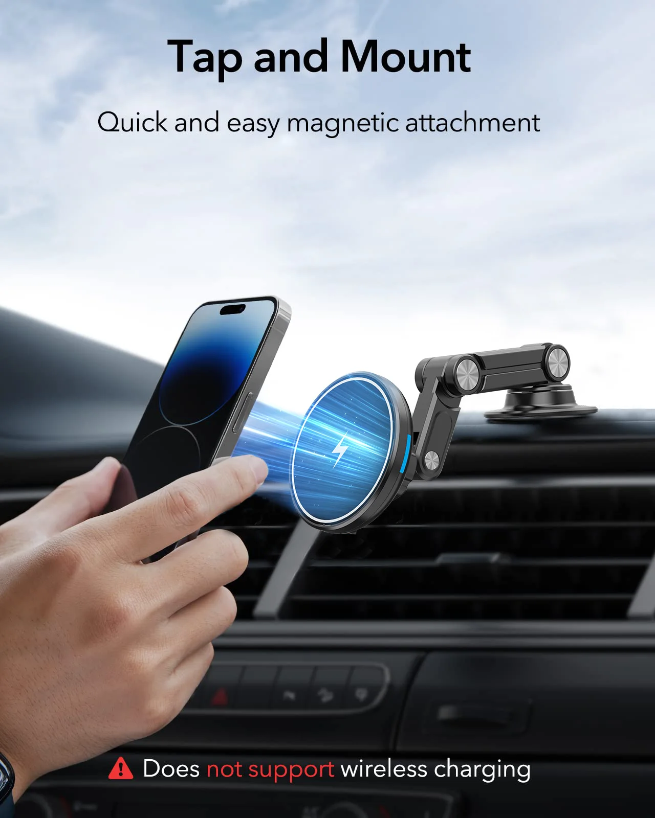 

Автомобильный держатель для телефона, 15 Вт, с функцией быстрой зарядки