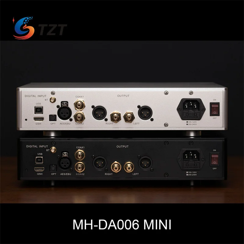TZT MUSETEC Серебристый/черный MH-DA006MINI аудиодекодер Bluetooth ES9039PRO ЦАП Встроенный