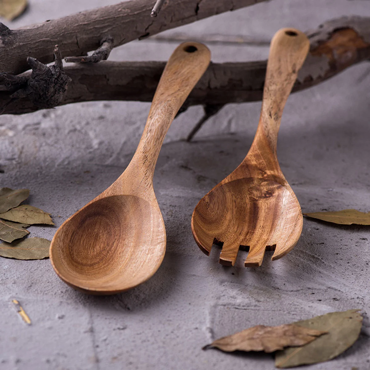 

1PC Wooden Rice Paddle Handle Rice Soup Ladle Spoon for Home Kitchen