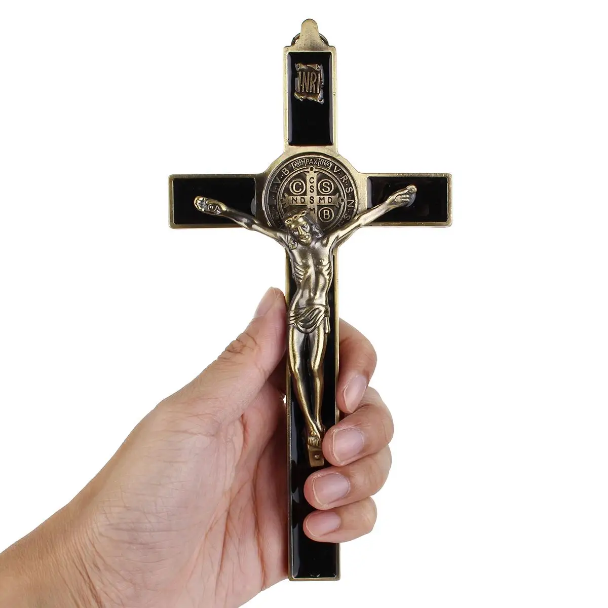 

Настенный Крест с распятием, крест Иисуса Христа, религиозный день, 3D ремесло, декор Иисуса Христа на подставке, античное украшение, 19,5x9,5 см