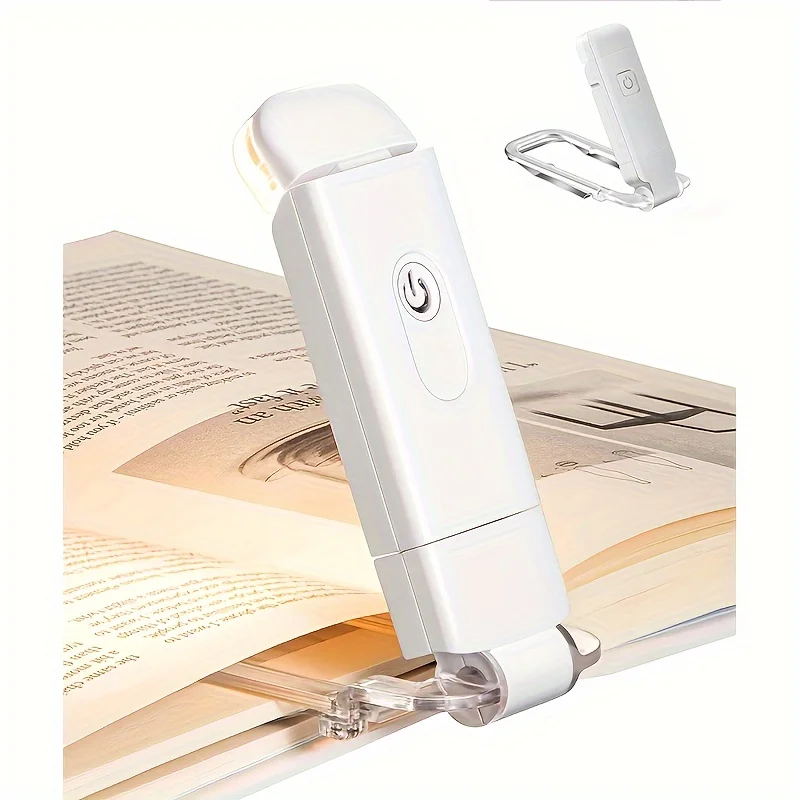 USB перезаряжаемый книжный светильник с регулируемой яркостью теплого белого