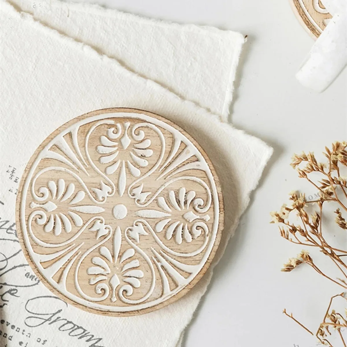 Круглая подставка из пробки деревянная для поддонов термостойкий Коврик