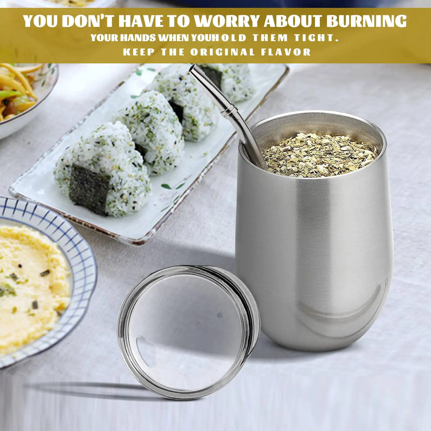 Набор чашек для чая Yerba Mate Gourd 12 унций чашка кофе и воды из нержавеющей стали с