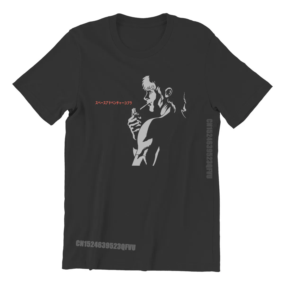 

Space Adventure Cobra Lady Armaroid Anime Man Tshirts Black Individuality Men T Shirts Original Streetwear Clothing New Trend